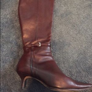 Ann Taylor Chocolate Leather Boots
